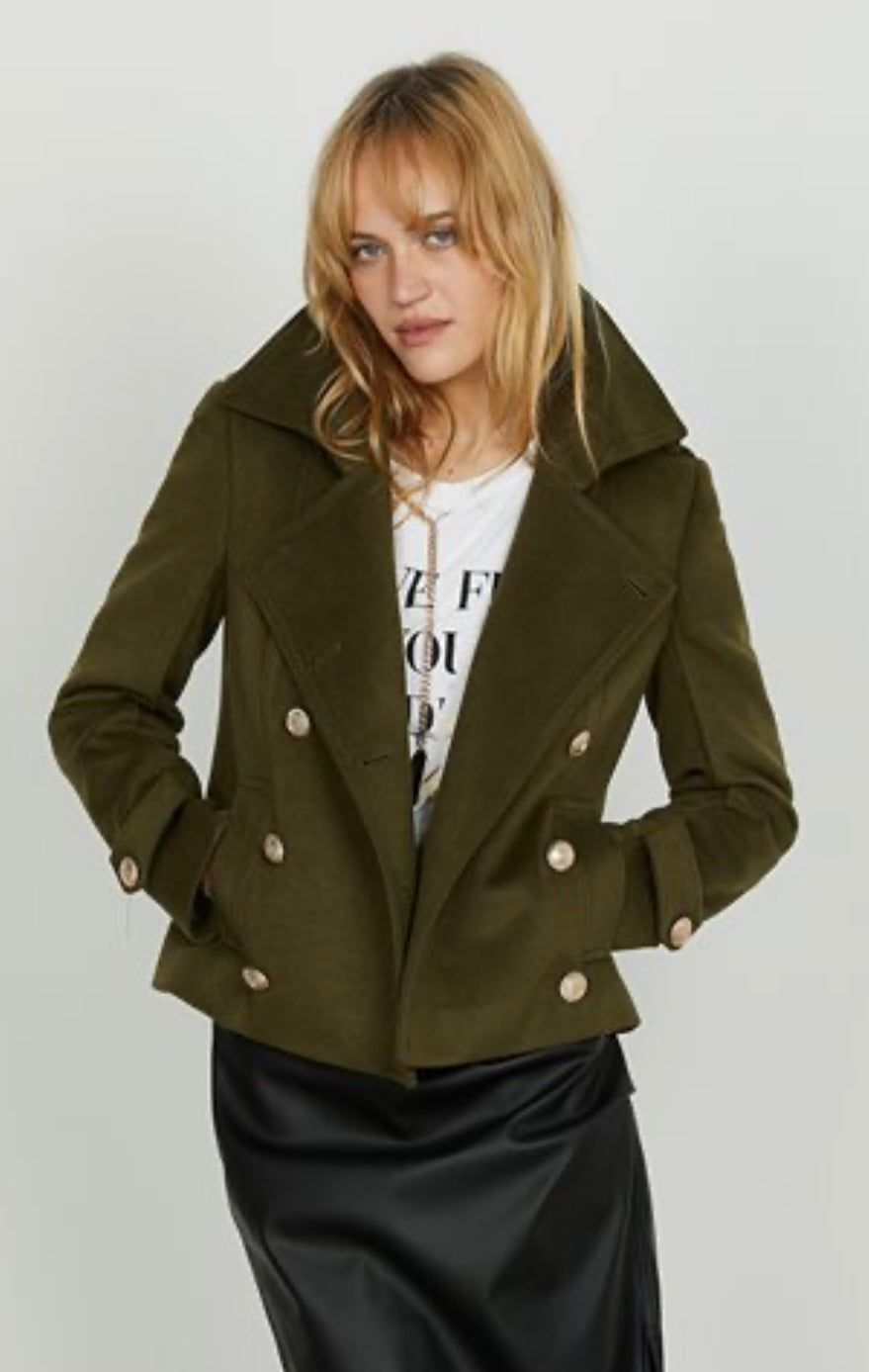 Coat panno con bottoni