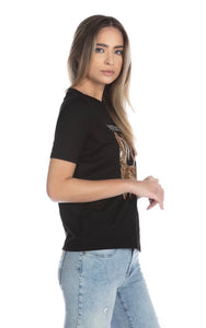 T-shirt paillettes Envie